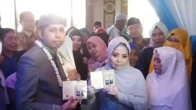 Musdalifah saat menikah dengan Khairil Anwar/dream.co.id