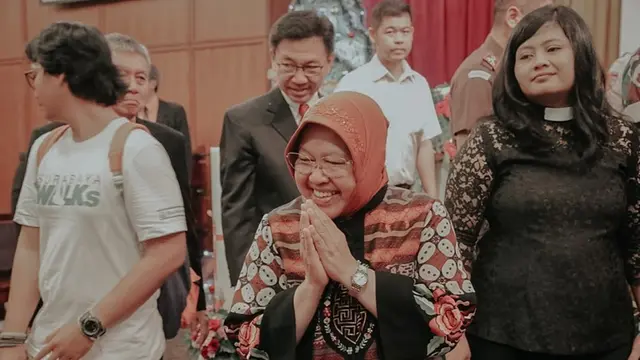 6 Momen Tri Rismaharini Kunjungi Gereja di Surabaya, Salah Satunya Bekas Lokasi Bom