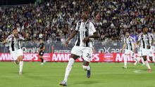 Randal Kolo Muani dari Juventus merayakan gol keduanya di laga Serie A kontra Venezia di Pier Luigi Penzo, Minggu, 25 Mei 2025. (Paola Garbuio/LaPresse via AP)