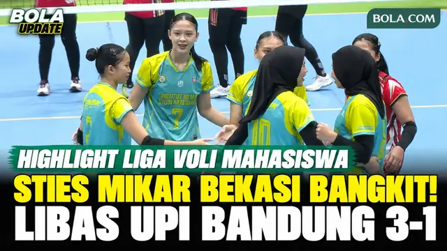 Highlight Liga Voli Mahasiswa Seri Jakarta 2026: STIES MIKAR Bekasi Bangkit, Libas UPI Bandung 3-1
