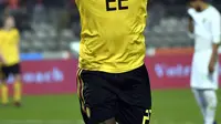 9. Michy Batshuayi - Dipinjamkan ke Dortmund dan menciptakan banyak gol. Namun faktor tersebut belum bisa menjadikan Batshuayi akan tampil di gelaran Piala Dunia 2018 karena harus bersaing dengan Romelu Lukaku. (AFP/Dirk Waem)