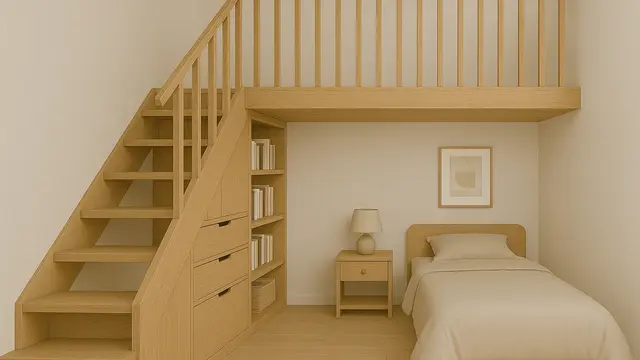 Desain Tangga untuk Kamar Mezzanine