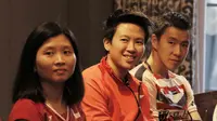 Pebulutangkis Indonesia, Liliyana Natsir, saat jumpa dengan content creators di Jakarta, Selasa (24/7/2018). Acara tersebut dalam rangka memberi dukungan untuk para atlet jelang Asian Games 2018. (Bola.com/M Iqbal Ichsan)