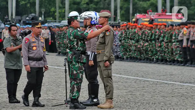 Panglima TNI dan Kapolri Pimpin Apel Operasi Lilin 2022 di Monas