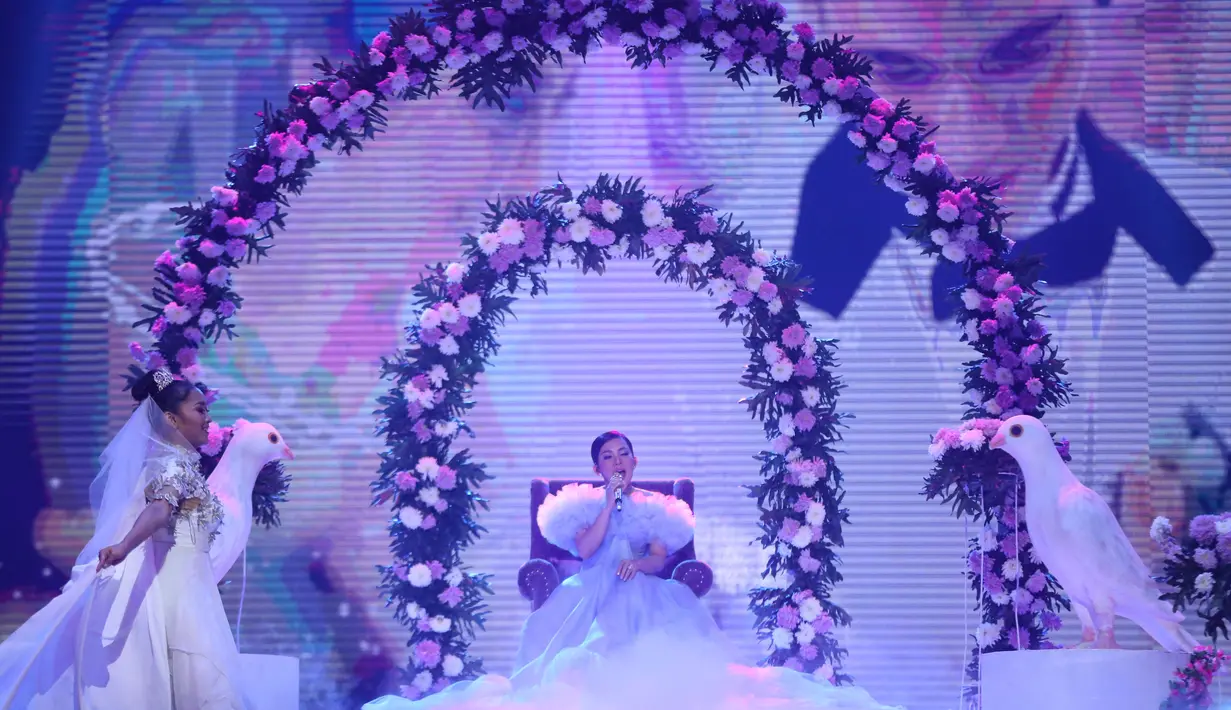 Syahrini HUT SCTV ke-29 (Adrian Putra/Fimela.com)