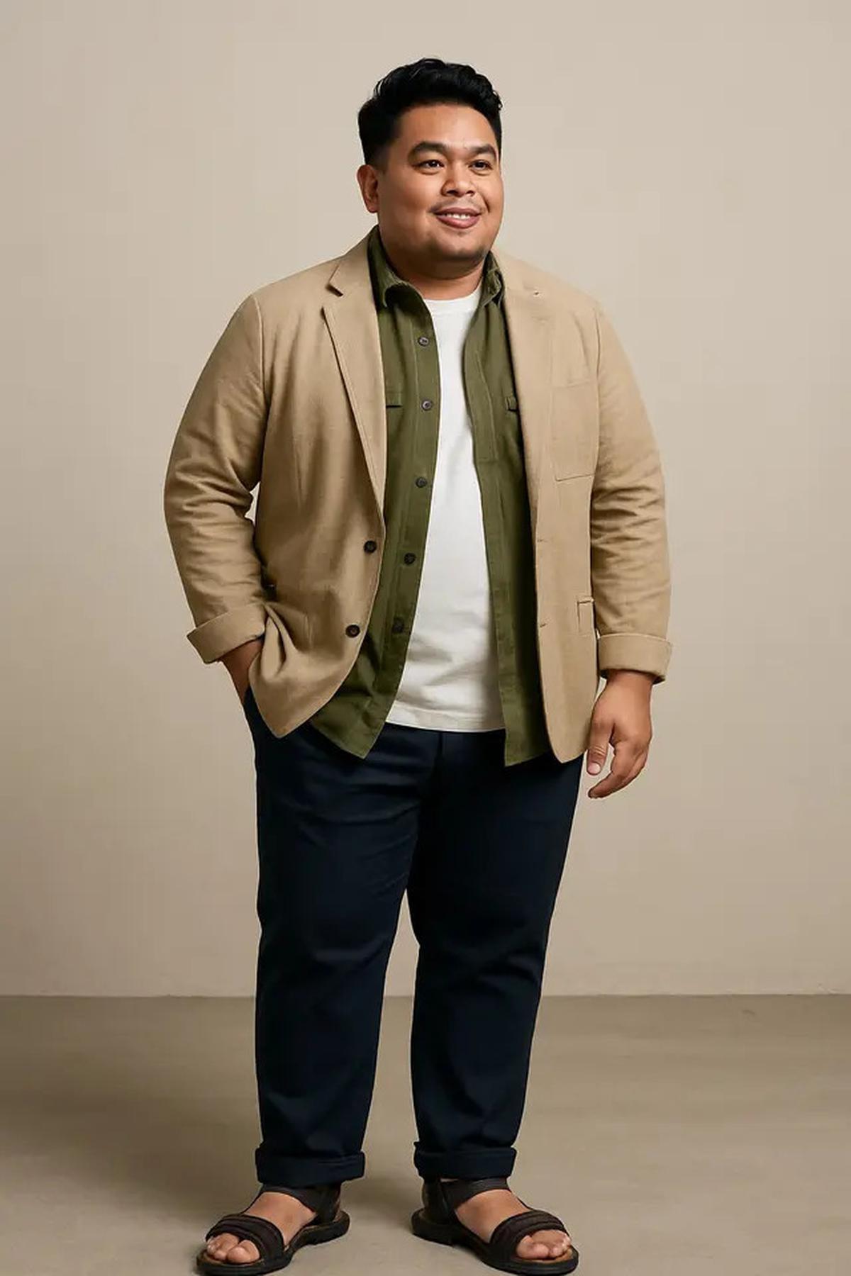 8 Ide Outfit yang Cocok untuk Pria Gemuk, Berat Badan Bukan Halangan untuk Tampil Stylish