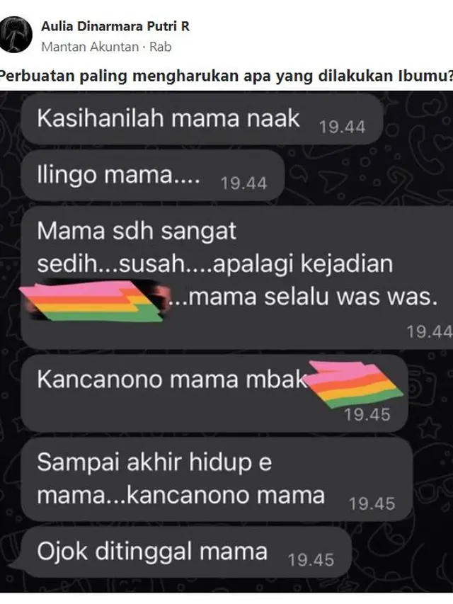 Unggahan Novia Widyasari Rahayu. (Sumber: Quora/ Aulia Dinarmara Putri R)