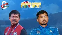 SEA Games - Duel Pelatih Timnas Indonesia Vs Thailand : Indra Sjafri Vs Issara Sritaro (Bola.com/Adreanus Titus)