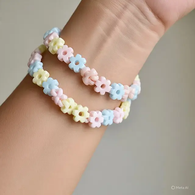 9. Gelang Manik Bunga Kecil (Flower Beads Bracelet)