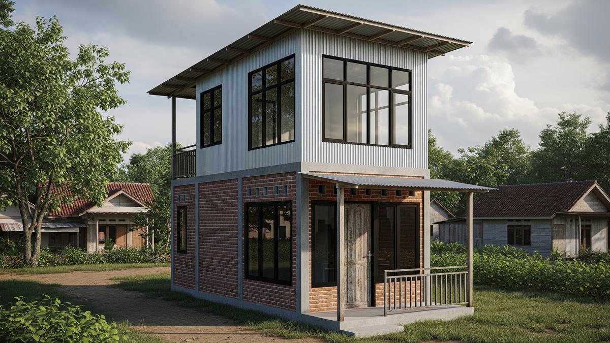 7 Desain Rumah 2 Lantai Budget Rp75 Juta di Desa yang Estetik Tapi Realistis