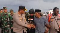 Seorang pendulang emas yang berhasil selamat dari insiden pembunuhan KKB di pedalaman Yahukimo Papua. (Liputan6.com/ Dok Satgas Damai Cartenz)