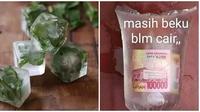 Potret Benda Nyeleneh di Dalam Es Batu. (Sumber: Instagram/recehsoplak dan 1cak.com)