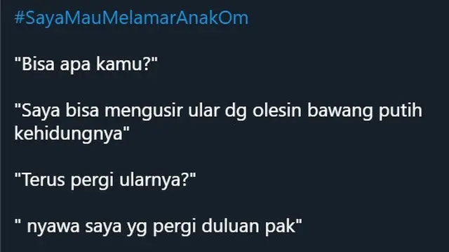 7 Cuitan Netizen Lamar Anak Orang Pamer Keahlian Ini Kocak