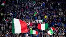 Pemerintah Italia juga telah memberikan izin stadion tersebut boleh dihadiri suporter setidaknya 25 persen dari kapasitas. (AFP/Alberto Pizzoli)