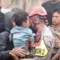 Azka, bocah berusia 4 tahun korban gempa Cianjur akhirnya ditemukan selamat meski sempat tertimbun reruntuhan gempa selama 3 hari 2 malam. (Liputan6.com/ Ist)