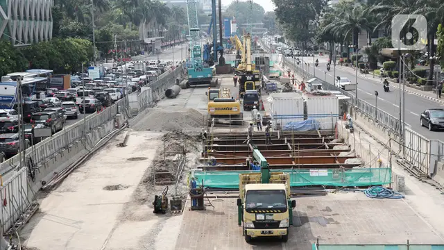Progres Pembangunan MRT Stasiun Thamrin - Monas