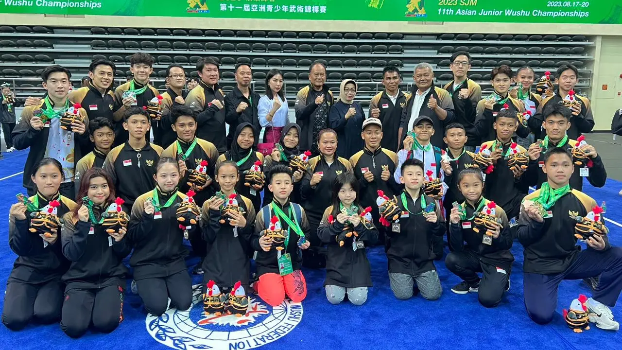 Timnas Wushu Cetak Sejarah di Kejuaraan Asia Wushu Junior 2023