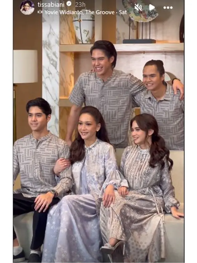 6 Momen Maia Estianty Bareng Al El Dul dan Tissa Biani Jadi Model, Pakai Baju Sarimbit