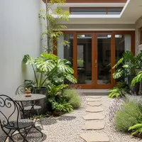 Cara Membuat Gravel Courtyard ala Rumah Eropa (AI Generated)