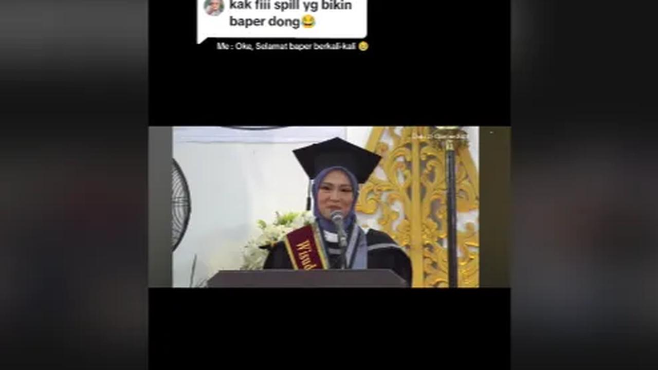 Ia mengatakan bahwa sang dosen sudah menjadi hadiah terindah dari Tuhan. Selain itu, sang dosen juga sudah menjadi support system terbaik baginya.<br>