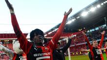 Gelandang Rennes, Eduardo Camavinga. (AFP/JEAN-FRANCOIS MONIER)
