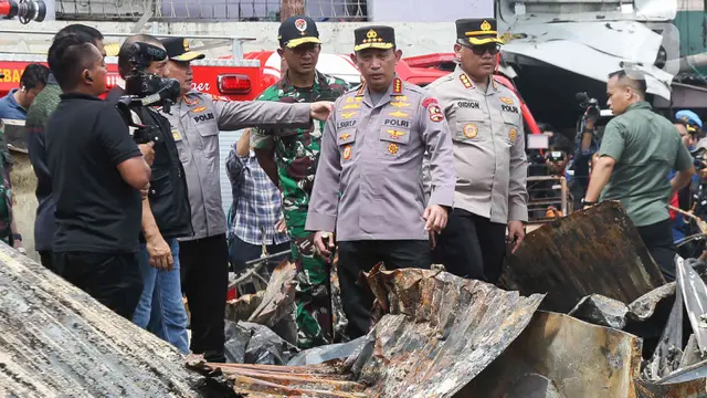 Wakil Presiden Ma’ruf Amin, Erick Thohir Hingga Kapolri meninjau lokasi kebakaran Depo Pertamina Plumpang