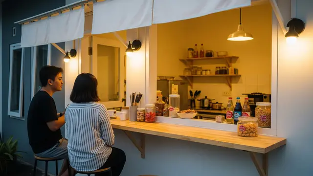 Model Home Bar Fungsional (Memanfaatkan Jendela Dapur)