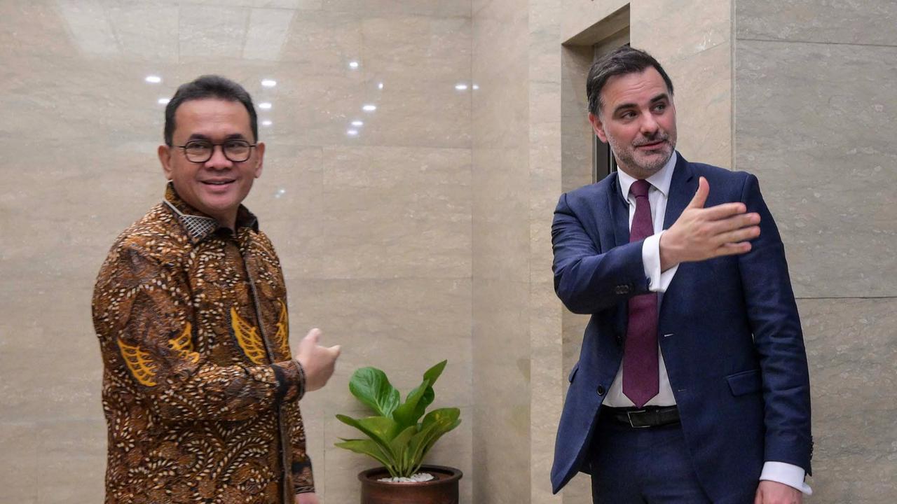 FOTO: Mendag Budi Santoso bertemu Mendag Prancis Laurent Saint-Martin di Jakarta