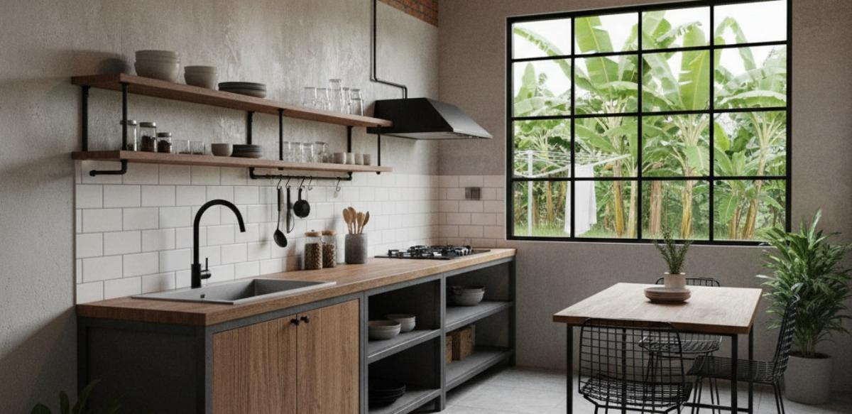 Model Dapur Belakang Rumah di Kampung