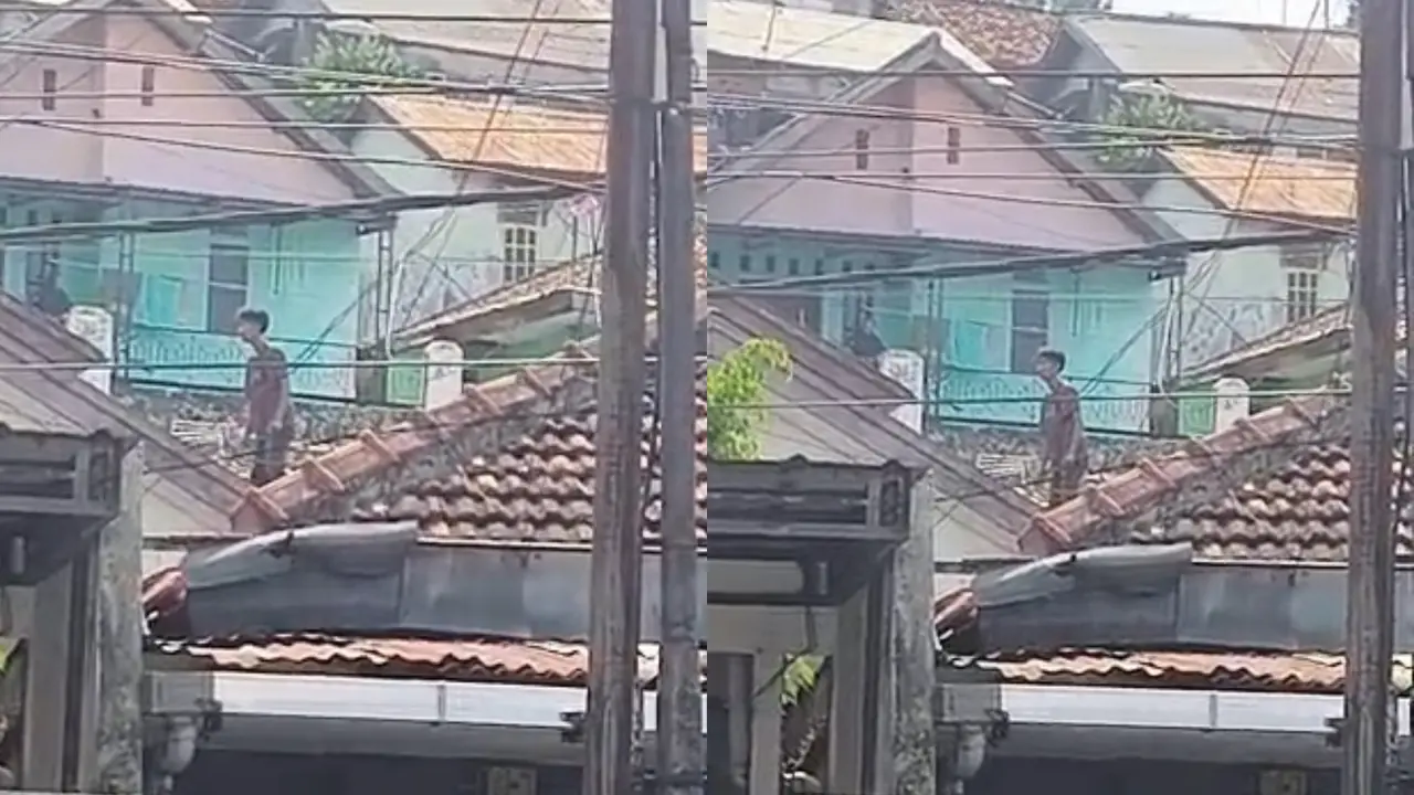 Pemuda Kepergok Curi HP Saat Ngamen di Bandar Lampung, Kabur Naik Genting hingga Dikepung Warga