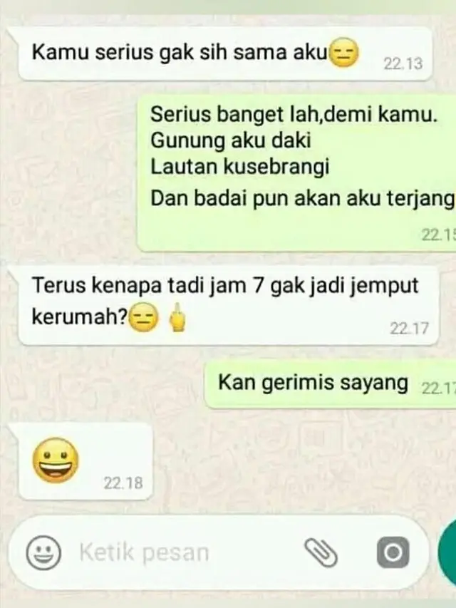 Kocak, 7 Chat Ketahuan Bohong oleh Pacar