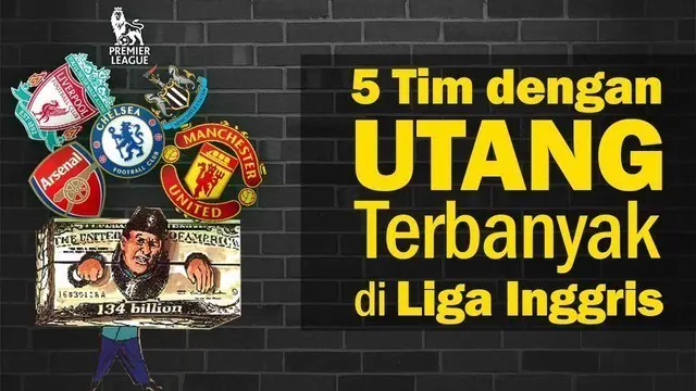 Video 5 tim sepak bola dengan utang terbanyak di liga inggris versi sokkaa yaitu Liverpool, Arsenal, Chelsea, Manchester United dan Newcastle United.