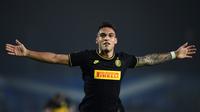 7. Lautaro Martinez (Inter Mila) - Penyerang asal Argentina ini memiliki nilai pasar seharga 80 juta euro. (AFP/Miguel Medina)