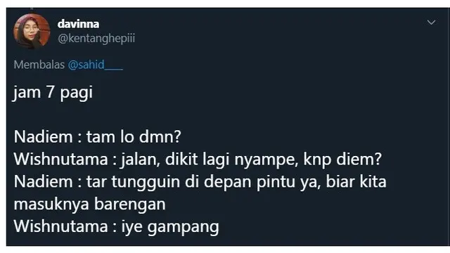 Obrolan Imajinasi Whisnutama dan Nadiem Saat di Kantor Ini Bikin Cengar-Cengir