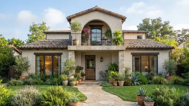 Fasad Bergaya Mediterranean Modern untuk Iklim Tropis