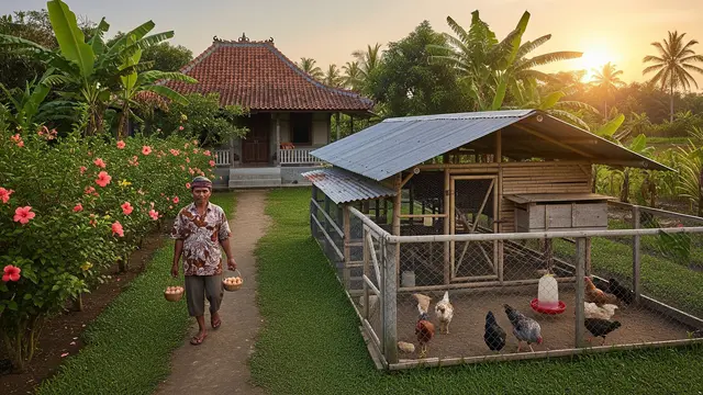 Cara Mengatur Jarak Ideal Kandang Ayam dengan Rumah (AI)