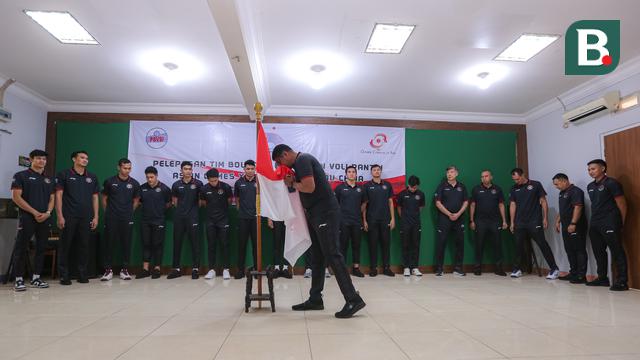 Foto: PBVSI Lepas Timnas Bola Voli Indonesia untuk Asian Games 2022 Hangzhou, Nanda dkk Diberi Target 6 Besar