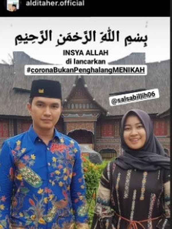 Aldi Taher dan Salsabillih (Sumber: Instagram/Alditaher.official)