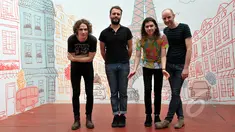 Manceau, band asal Francis, saat ditemui di Institut Francis Indonesia (IFI) di kawasan Thamrin, Jakarta (15/5/2015). (Liputan6.com/Panji Diksana)