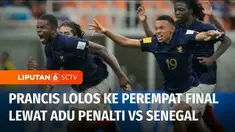 Di partai babak 16 besar lainnya, Prancis mampu mengatasi perlawanan Senegal. Prancis lolos ke babak 8 besar, setelah menang adu pinalti melawan Senegal.