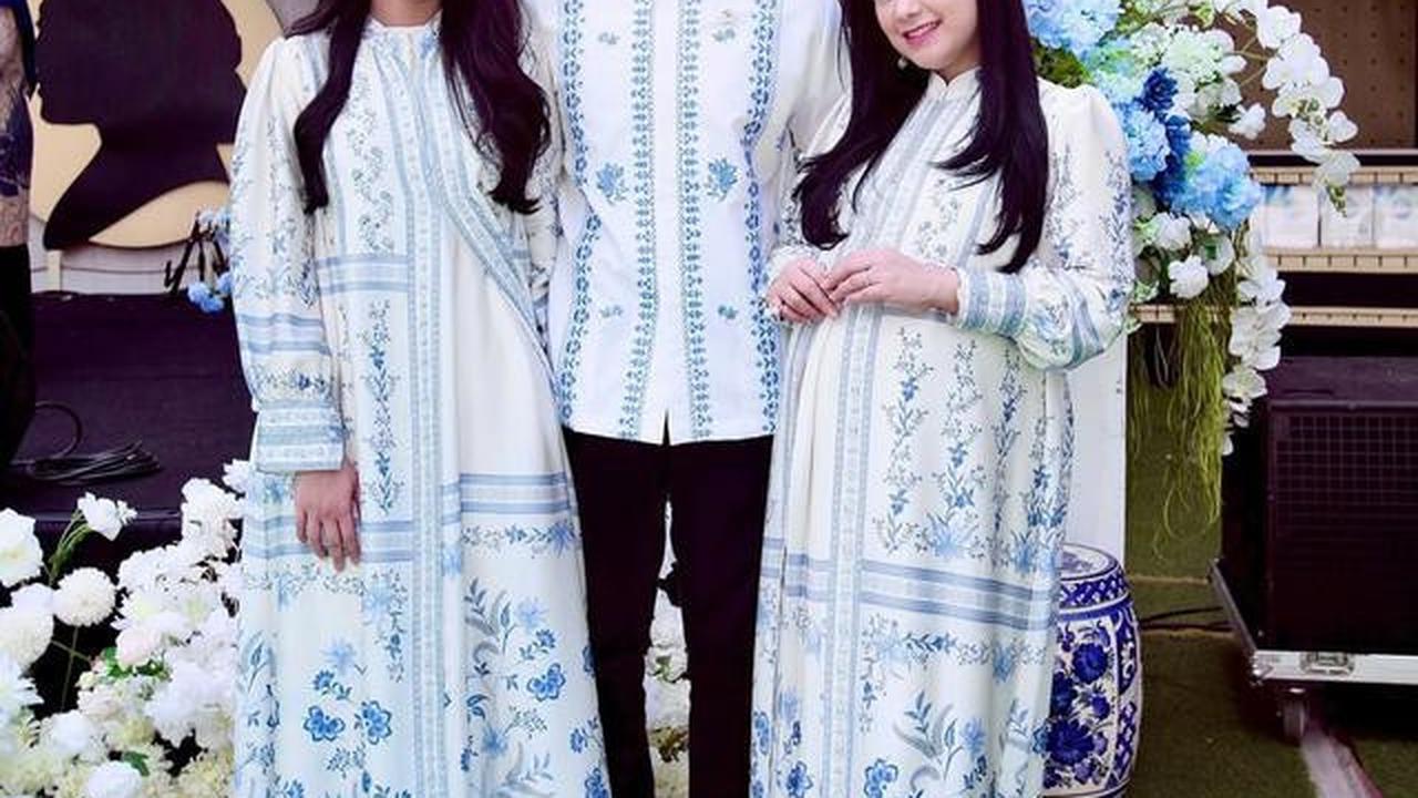 Inspirasi Long Dress ala Annisa Pohan, Cocok untuk Maternity Shoot Ibu Hamil Usia 40an