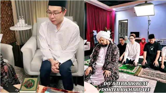 6 Potret Detik-detik Richard Lee Mualaf, Disaksikan Ustaz Derry dan Felix Siauw