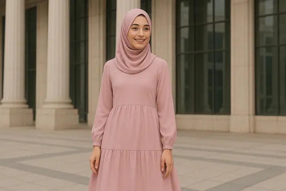 7 Pilihan Gamis Ruffle Layer Kekinian 2025, Tampil Lebih Stylish