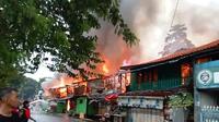 Kebakaran melanda kawasan Manggarai, Jakarta Selatan. (Merdeka.com)