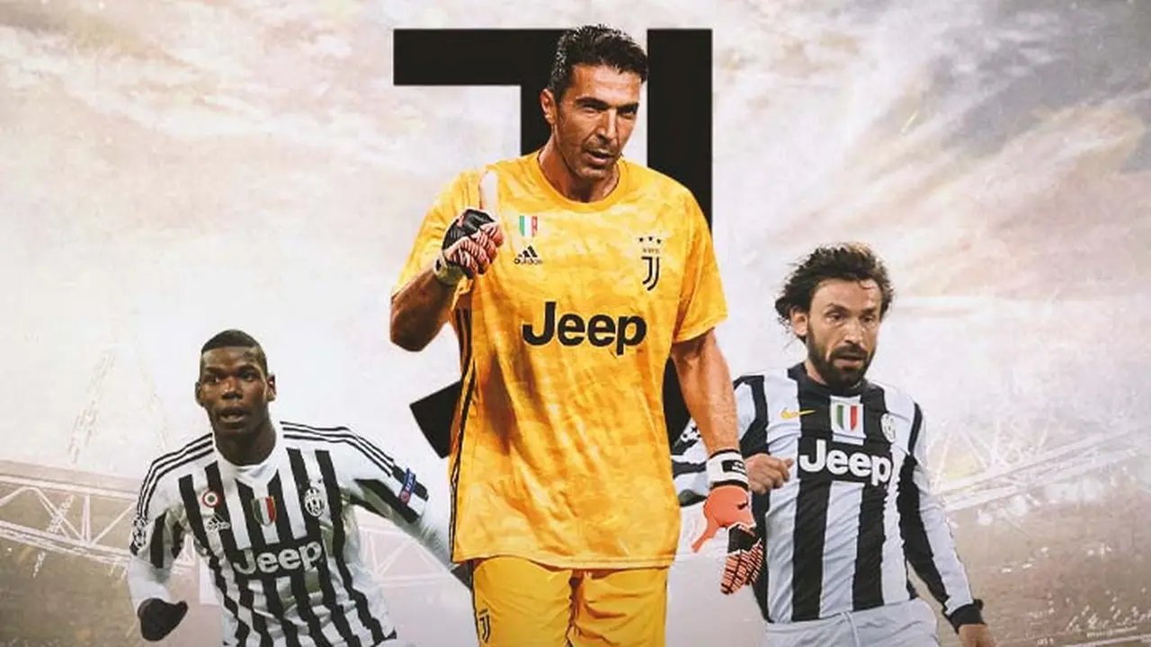 Juventus - Paul Pogba, Gianluigi Buffon, Andrea Pirlo