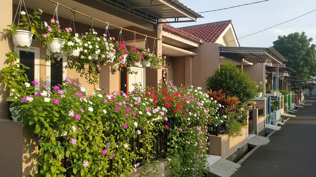 Tanaman Gantung untuk Teras Sempit yang Awet Meski Jarang Disiram Jeenis Vinca (Tapak Dara)