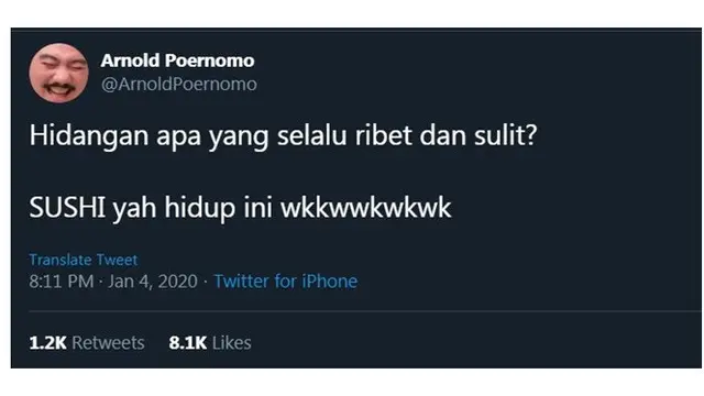 Tebak-Tebakan Receh ala Chef Arnold ini Bikin Tepuk Jidat