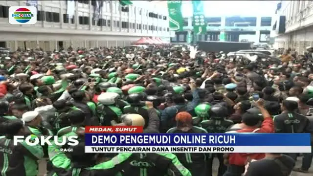 Demo Ojek Online di Medan Ricuh