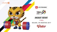 Banner Livestreaming Angkat Berat sea games 2017