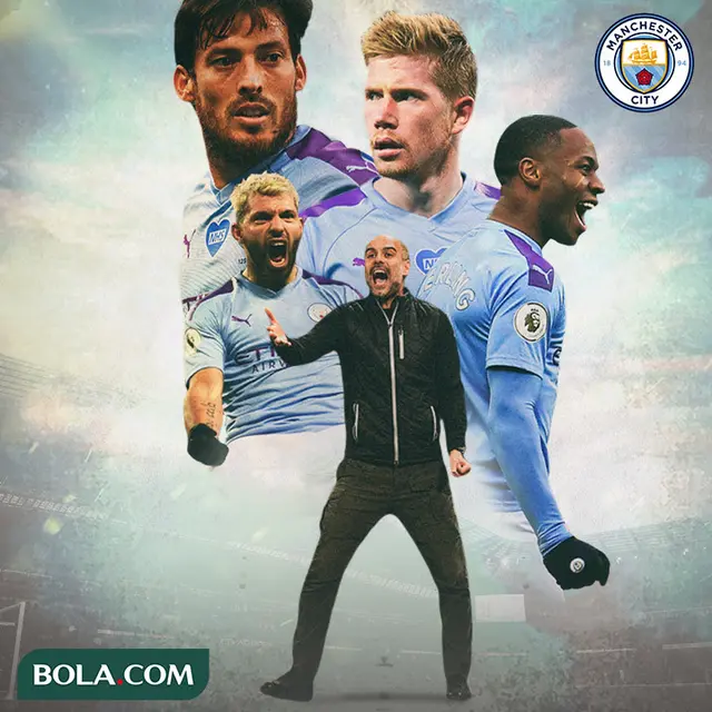 Manchester City - Pep Guardiola dan Pemain Manchester City